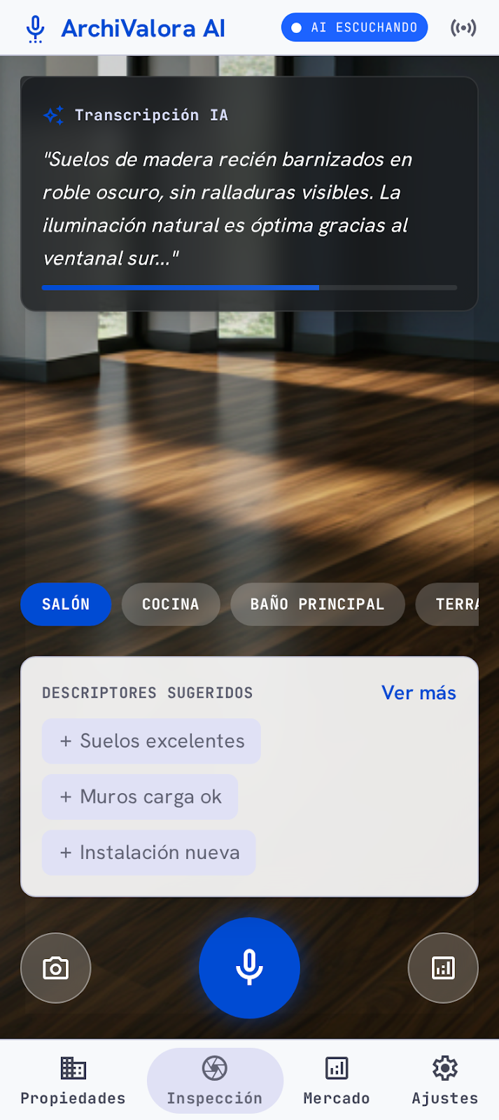 ArchiValora AI Live Inspection Interface